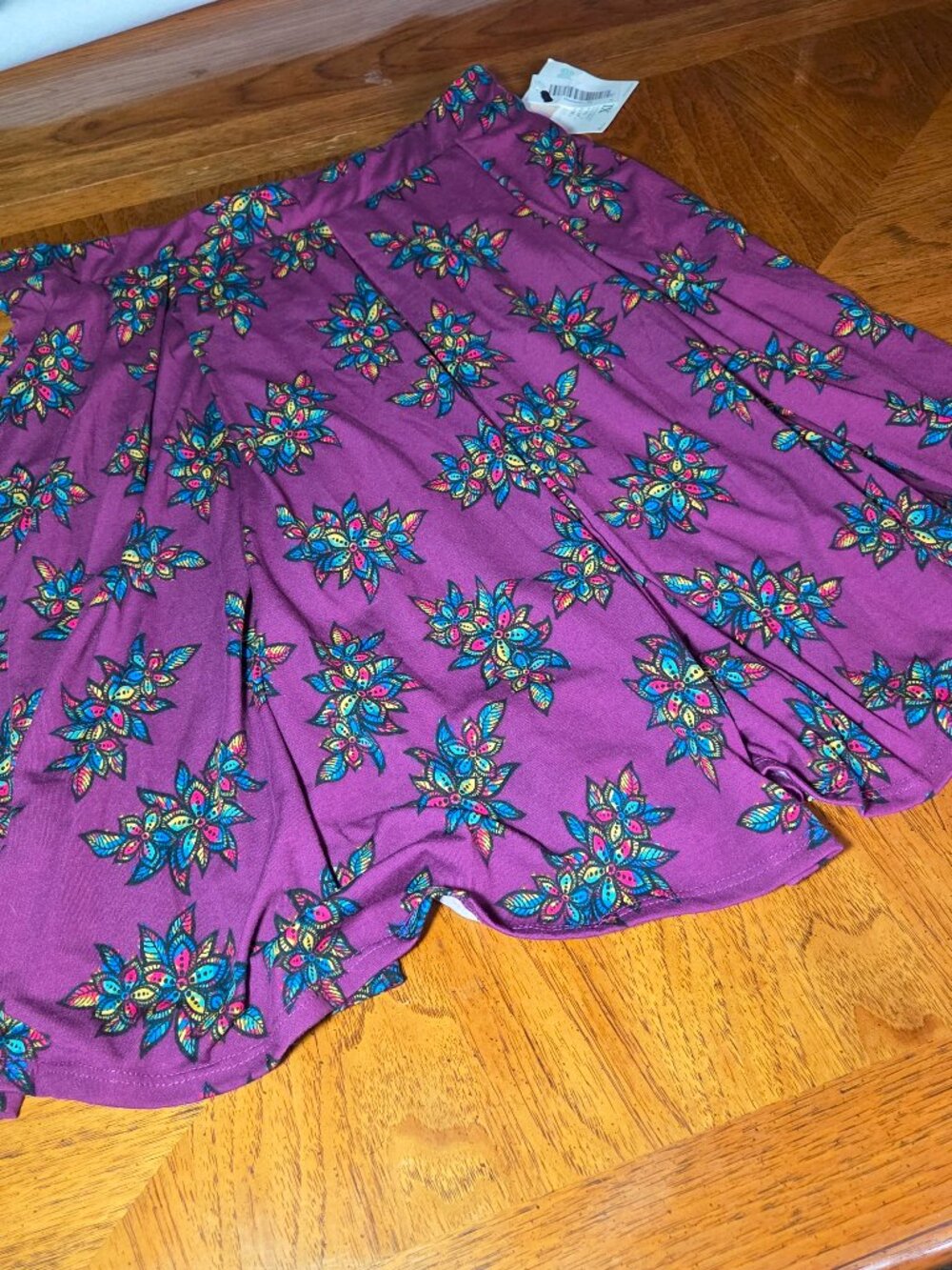 Plum Floral LuLaRoe Madison Skirt XL